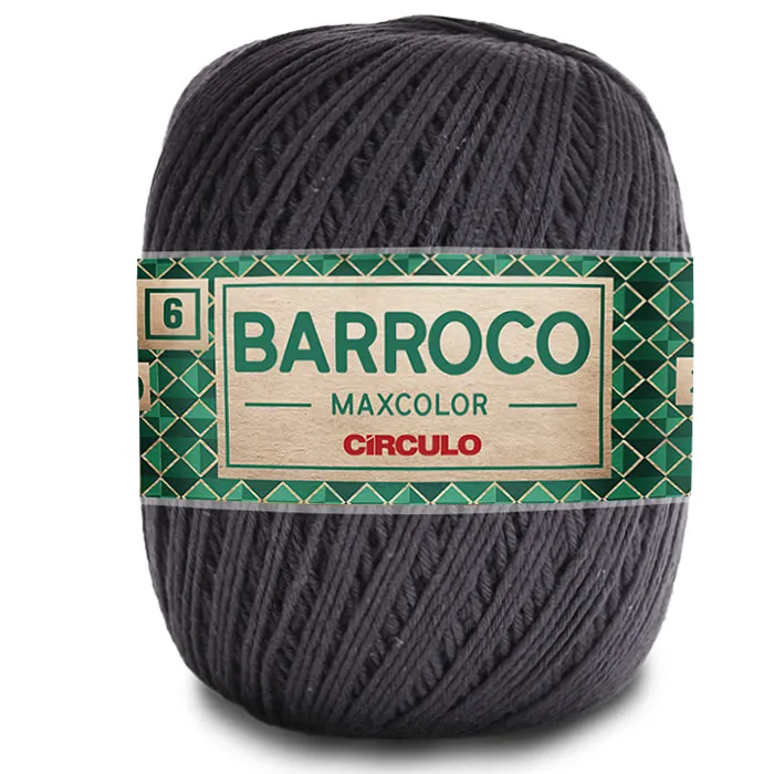 BARBANTE BARROCO MAX COLOR 400G 6 8323 CINZA ONIX